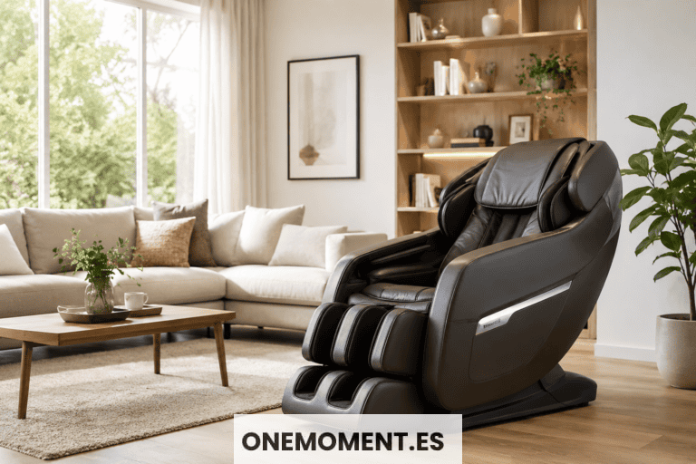 Sala moderna con silla de masajes