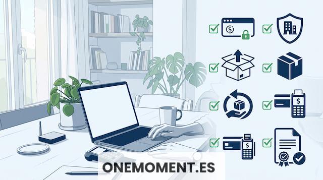 Checklist visual para revisar una tienda online antes de comprar